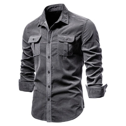 Warm Men's Plaid Flannel Work Shirt