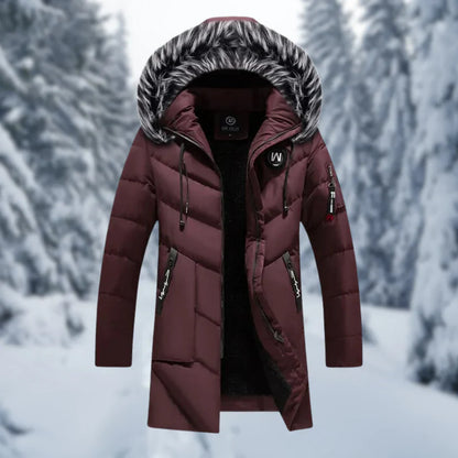 Warm Padded Men's Parka Jacket with Hood - EasyApparels