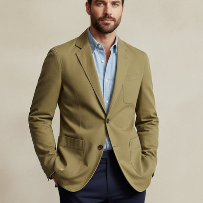 Casual Men's Cotton Jacket with Pockets
