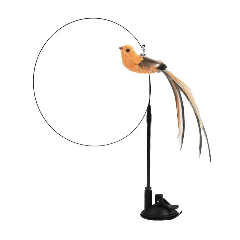 Interactive Feather Teaser Cat Toy with Durable Rod - Luxicro