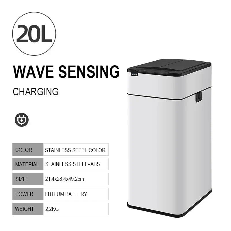 Automatic Touchless Stainless Steel 20L Kitchen Trash Can