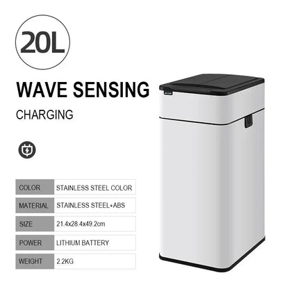 Automatic Touchless Stainless Steel 20L Kitchen Trash Can