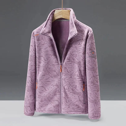 Warm Mens Fleece Coat Zip Pockets