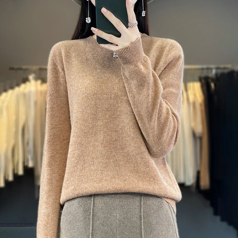 Soft Merino Wool Crew Neck Sweater