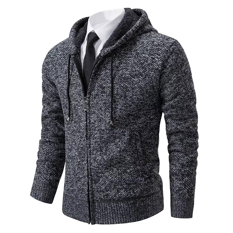 Cozy Fleece Lined Zip Up Cardigan Jacket