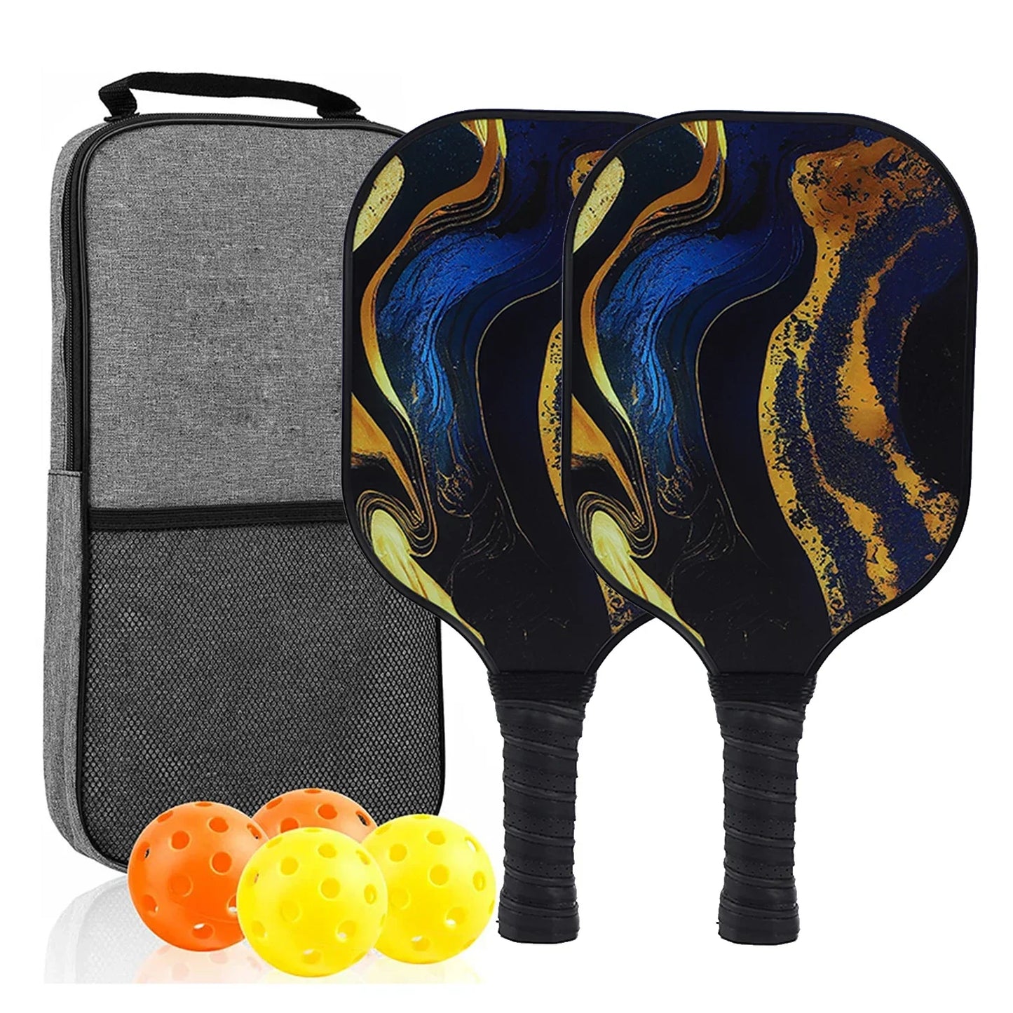 Portable Pickleball Paddle Set with Balls and Bag