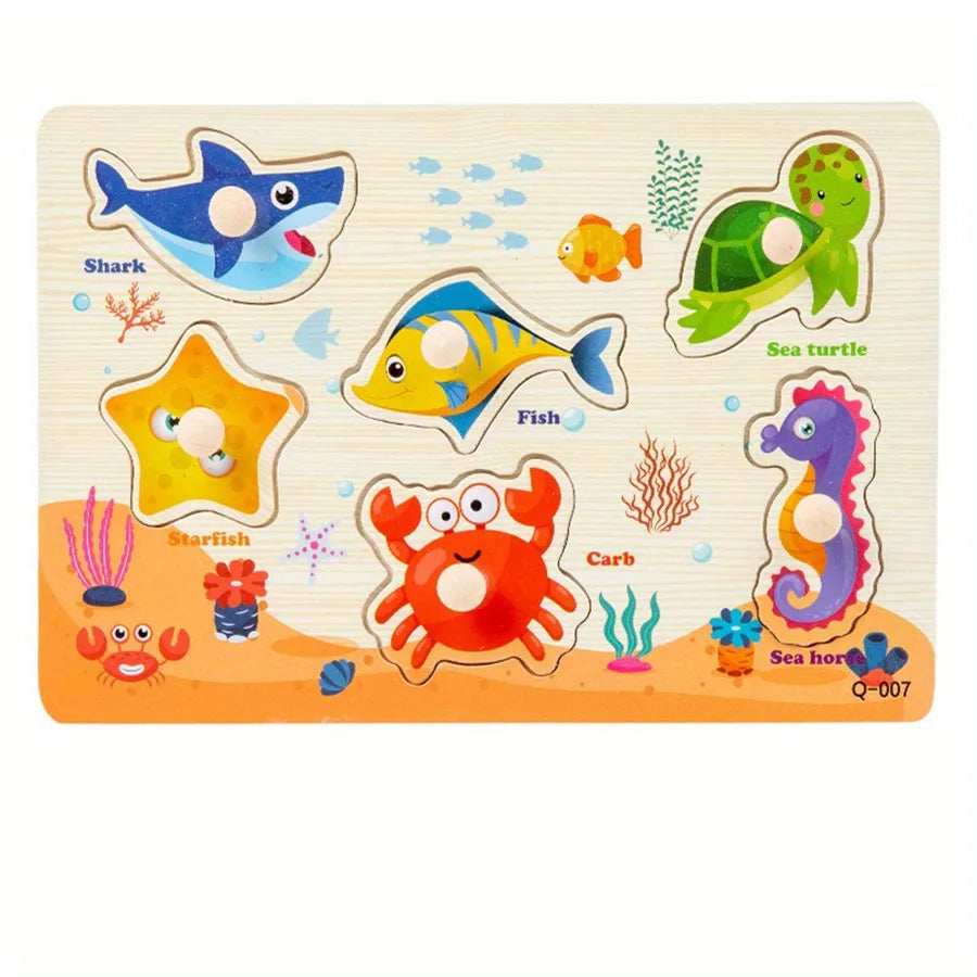 Wooden Learning Shape Sorting Puzzle Board for Children