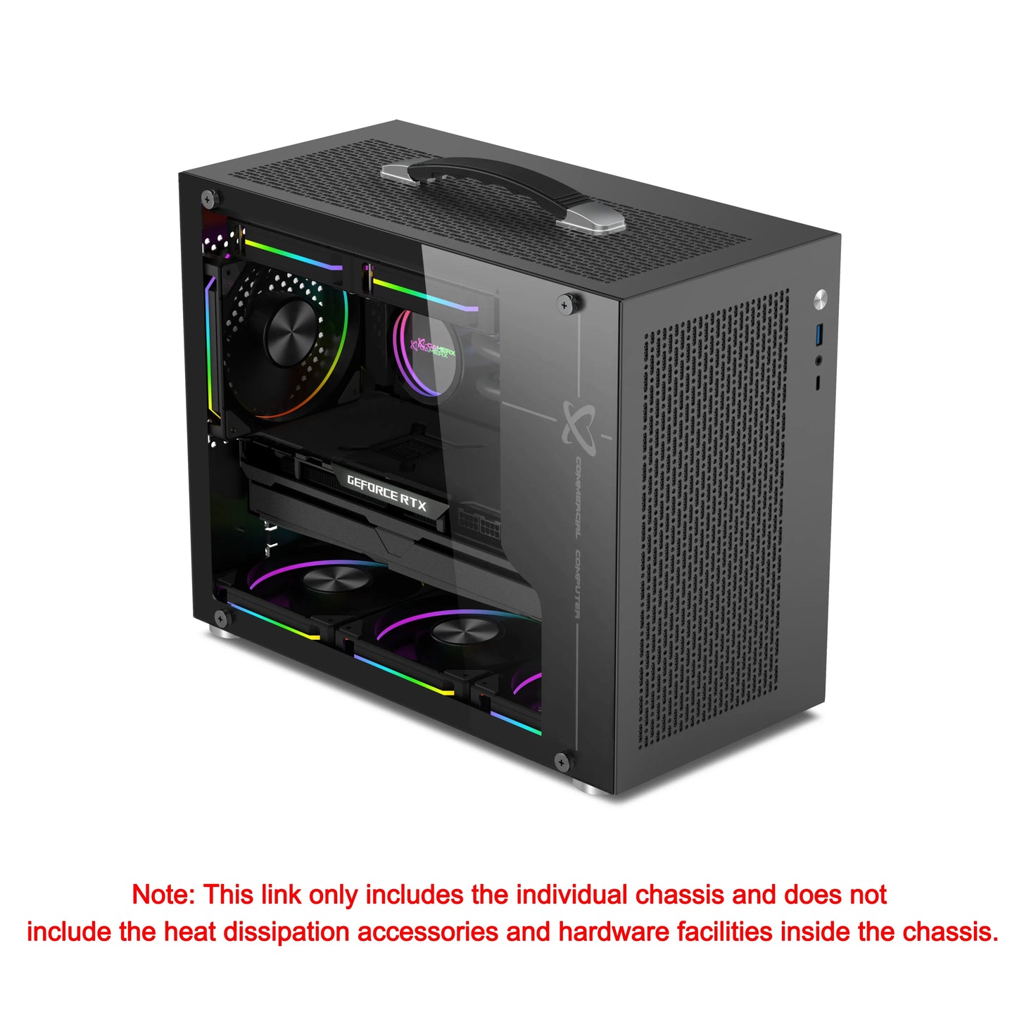 Compact Clear Gaming PC Case 240mm Liquid Cooling