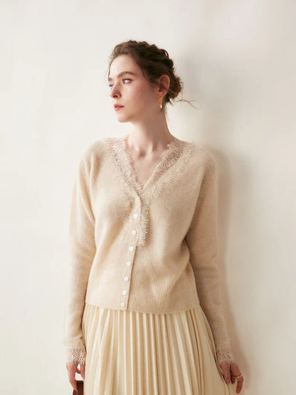 Women's Fit Lace Cardigan Sweater