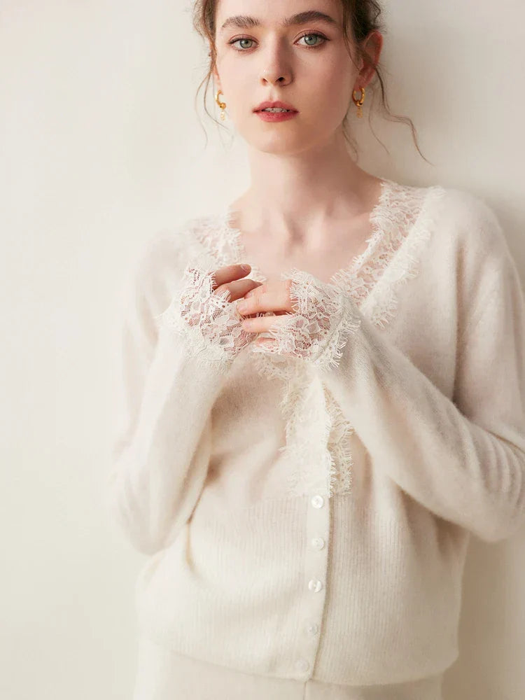 Women's Fit Lace Cardigan Sweater