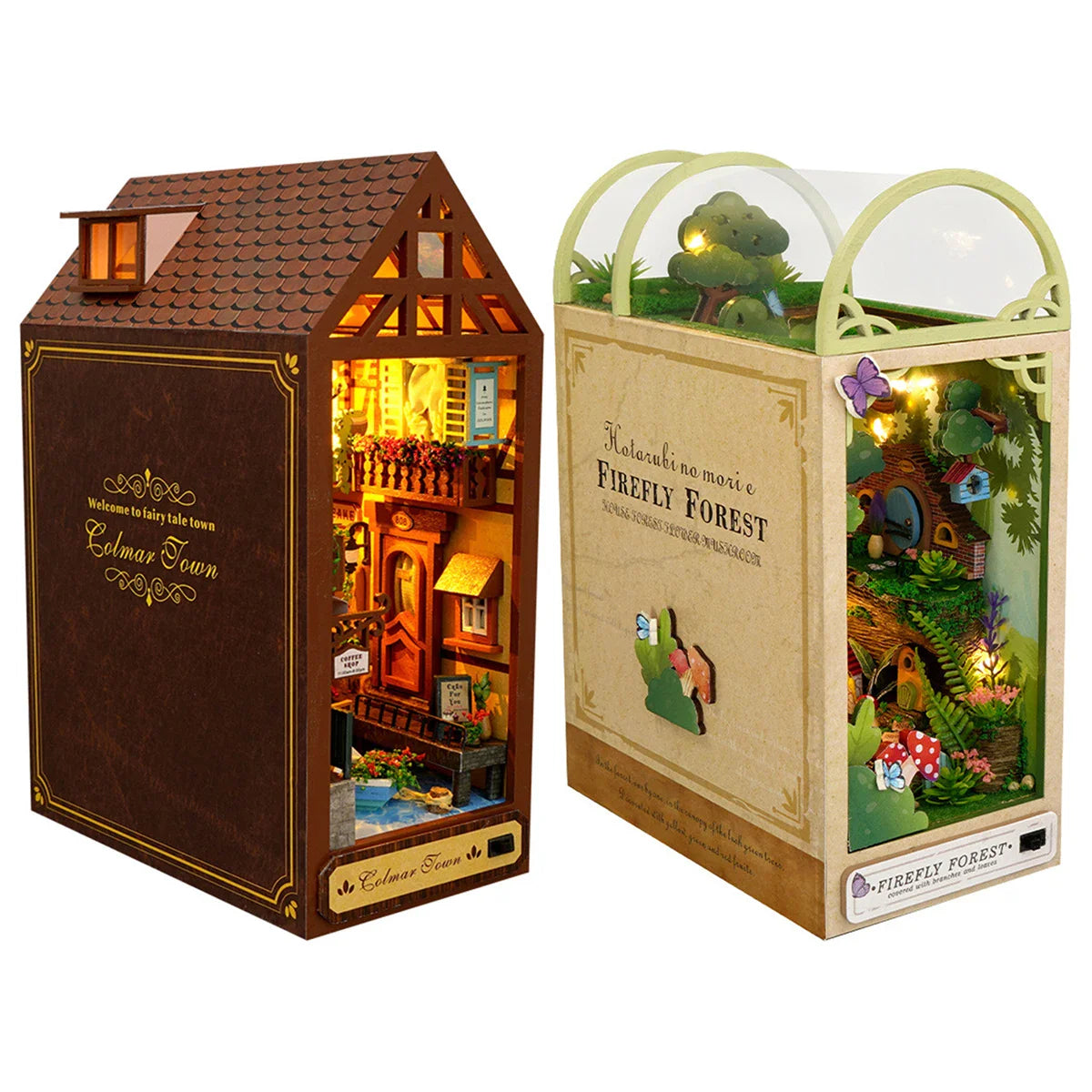 Mini Wooden Dollhouse Bookend Kit - Luxicro