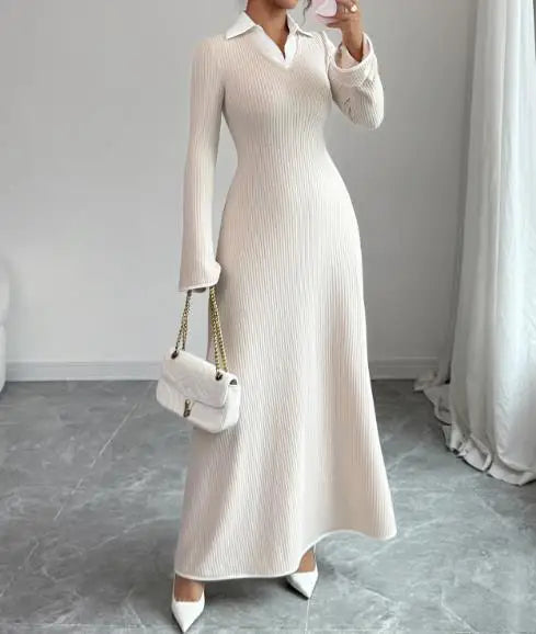 Long Sleeve Boho Maxi Dress - Vossary