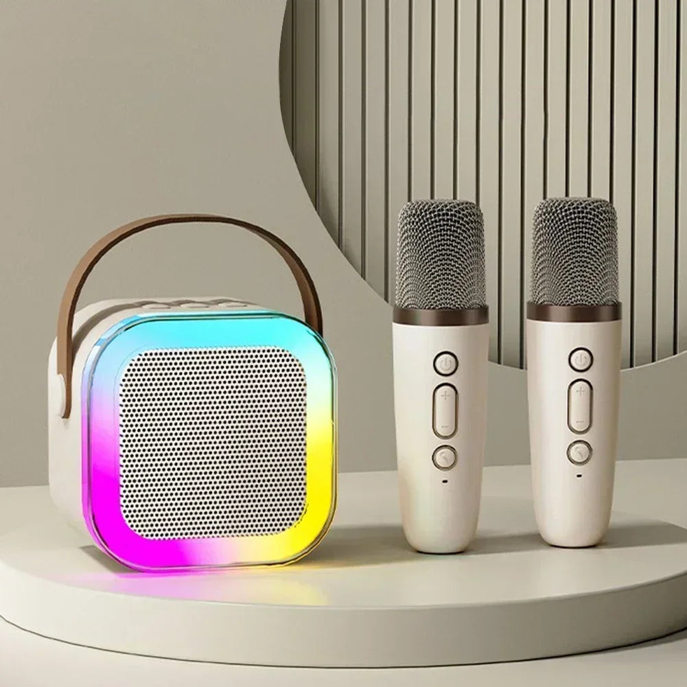 Compact Wireless Karaoke System with Microphones - Luxicro
