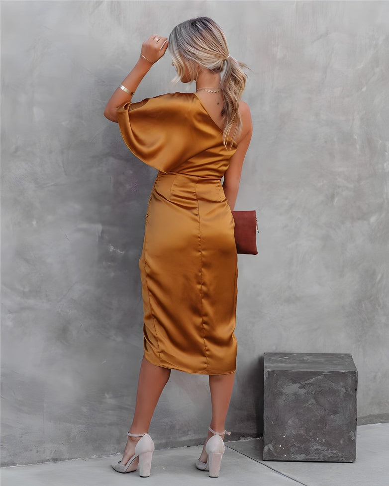 Chic One Shoulder Evening Dress