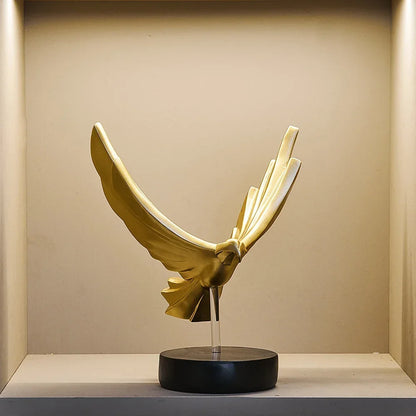 Luxury Golden Eagle Desk Statue