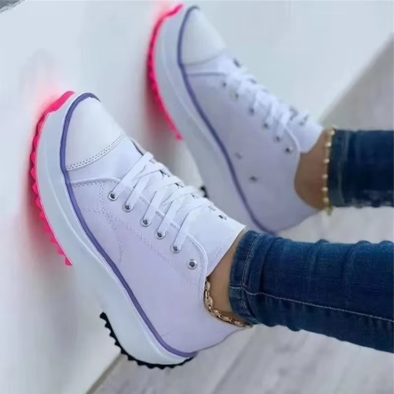 Comfy Women's Lace Up Sport Sneakers - EasyApparels