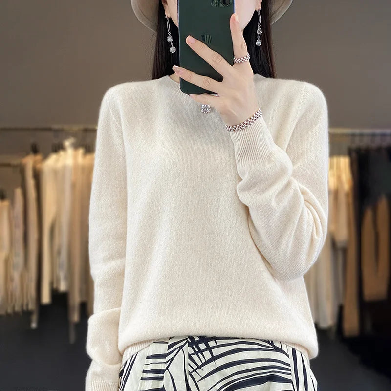 Soft Merino Wool Crew Neck Sweater