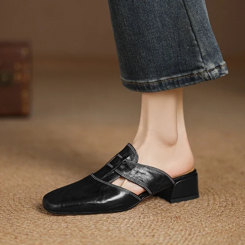 Elegant High Heel Mule Shoes