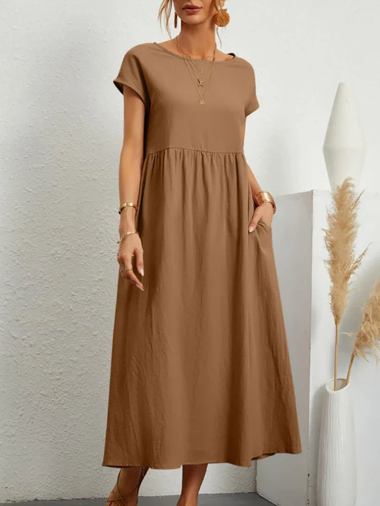 Classic Casual Round Neck Dress