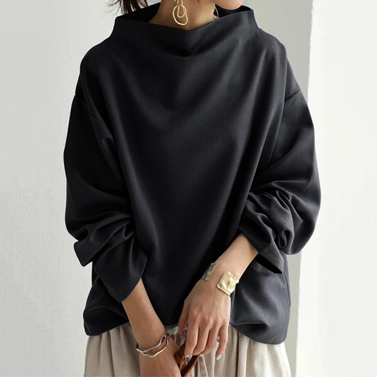 Elegant High Neck Women's Blouse
