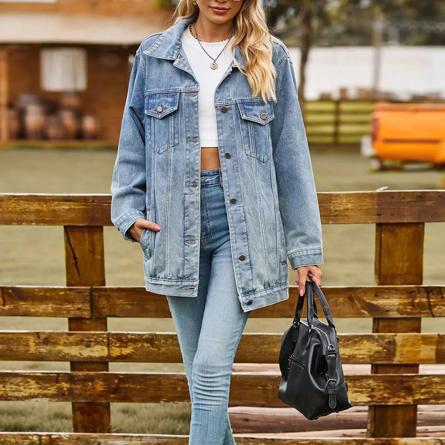 Classic Retro Blue Jeans Jacket