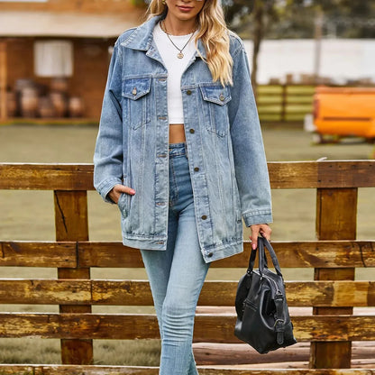 Classic Retro Blue Jeans Jacket