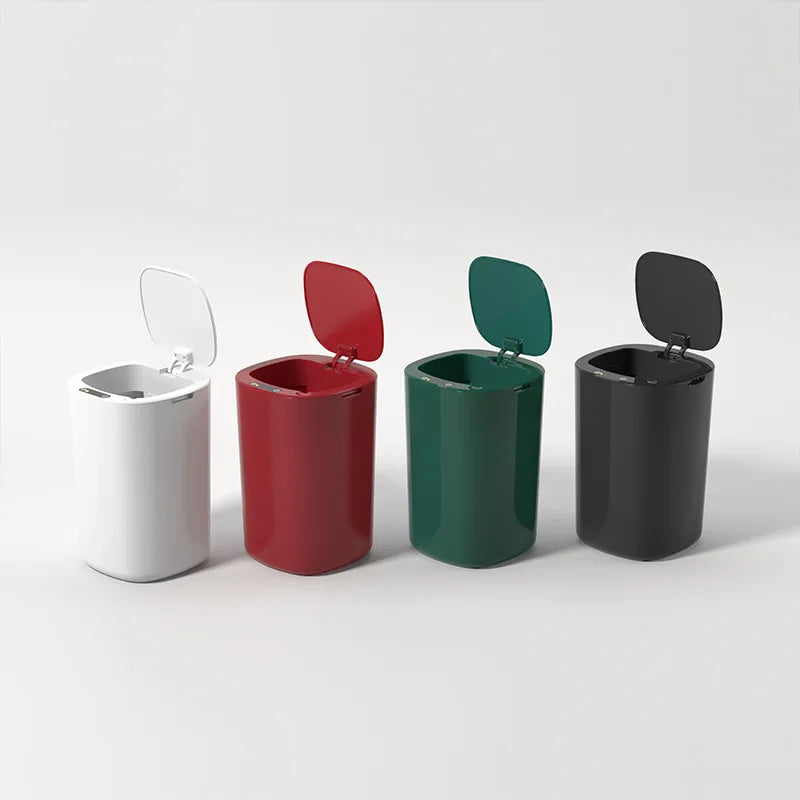 Automatic Motion Sensor Trash Can With Flip Top Lid - Luxicro