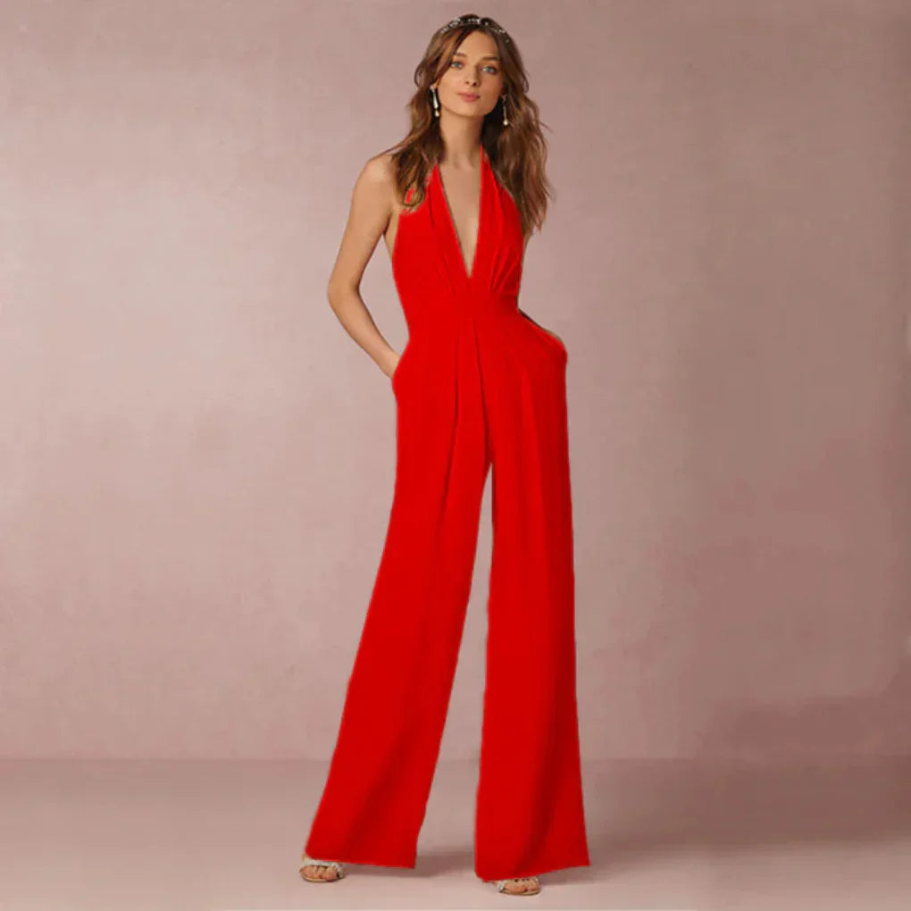 Sexy Low Back Halter Jumpsuit