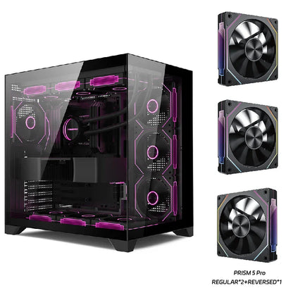 High Performance Gaming PC Case with Dual Glass Panels