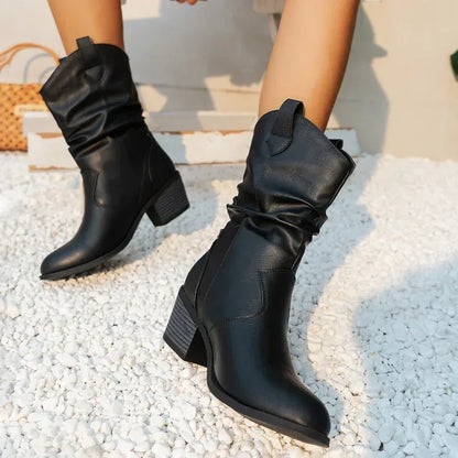 Timeless Brown Cowboy Ankle Boots