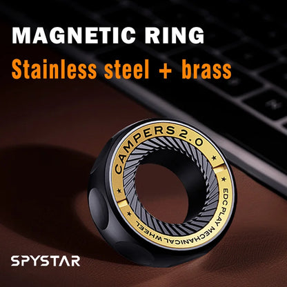 Strong Adjustable Fidget Spinner Ring Stainless Steel Accessories