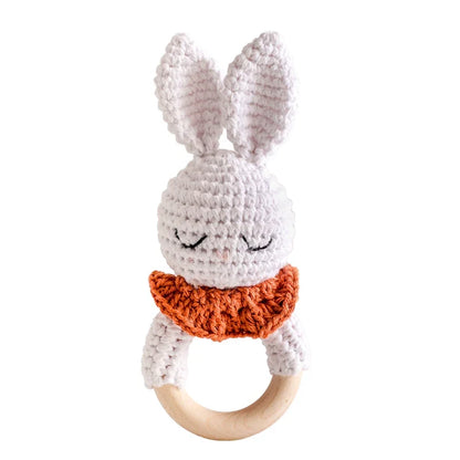 Soft Baby Teether Toy Set with Rattle and Ring