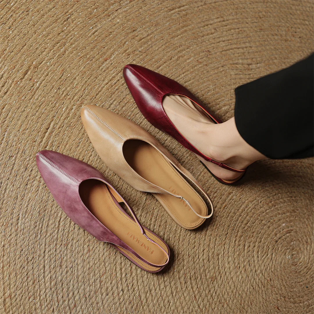 Elegant Pointed Toe Slip On Flats