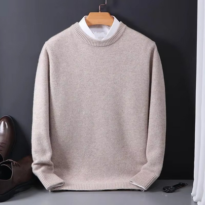 Large Soft Cashmere Crew Neck Sweater for Men