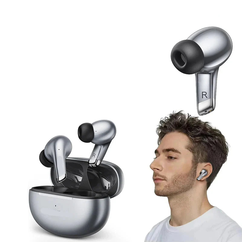 Wireless Earbuds Voice Translator Headset With Microphone - Luxicro