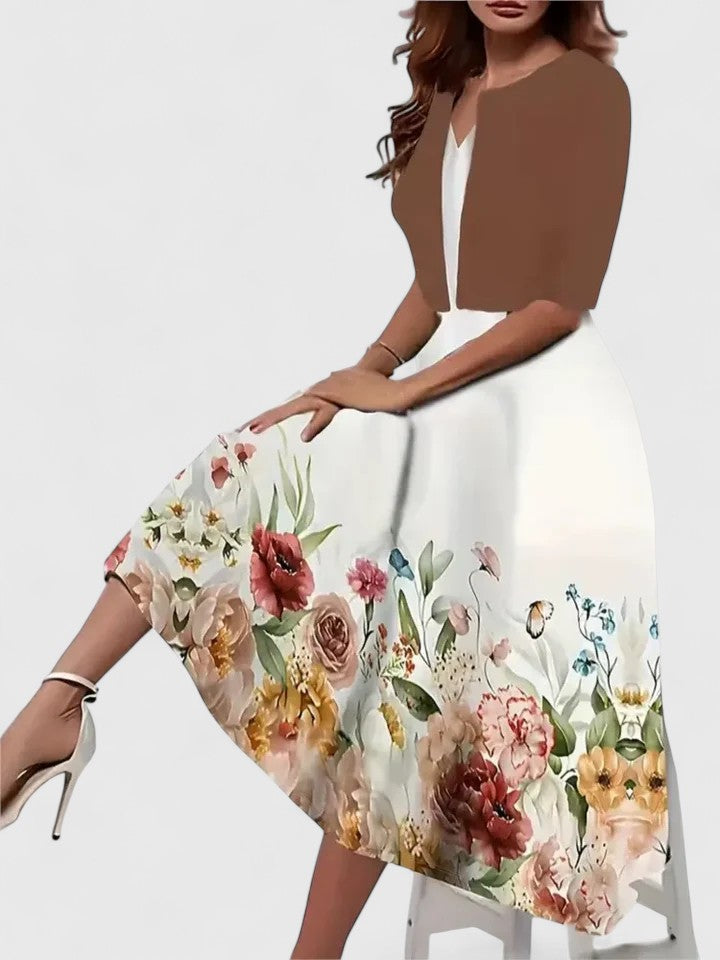 Chantal | Chic Knee Length Dress - Vossary