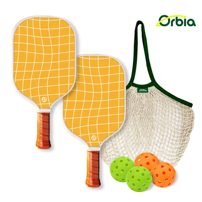 Junior Pickleball Racket Set with Durable Fiber Design