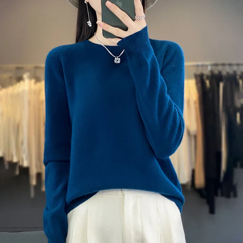 Soft Merino Wool Crew Neck Sweater