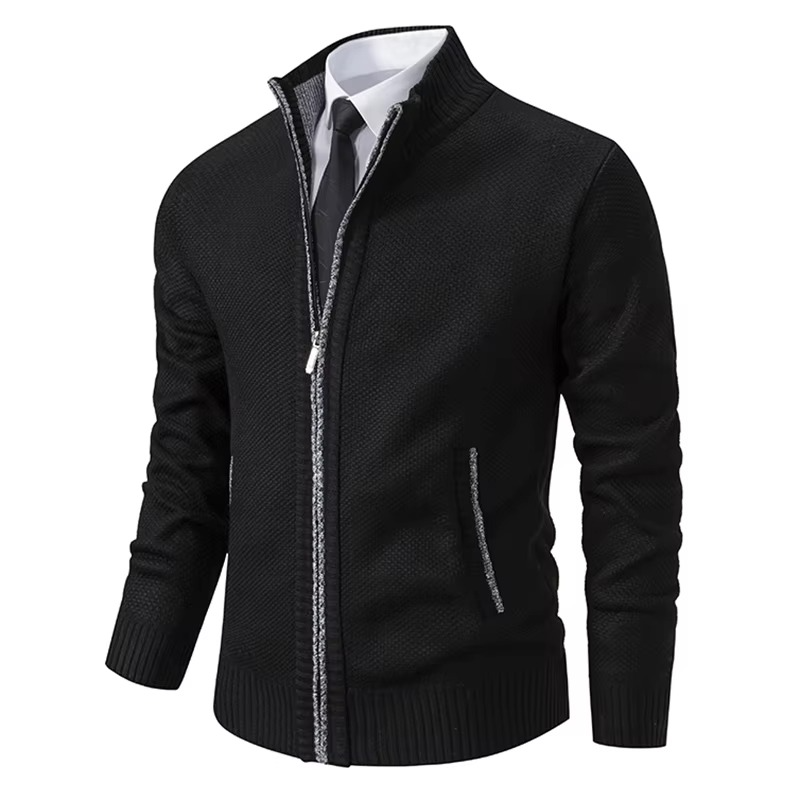 Cozy Fleece Lined Zip Up Cardigan Jacket
