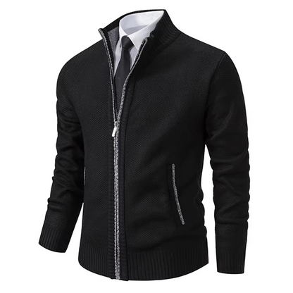 Cozy Fleece Lined Zip Up Cardigan Jacket