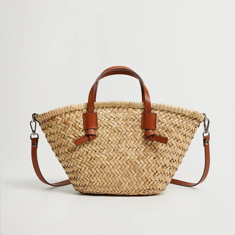 Natural Wicker Tote Bag - EasyApparels