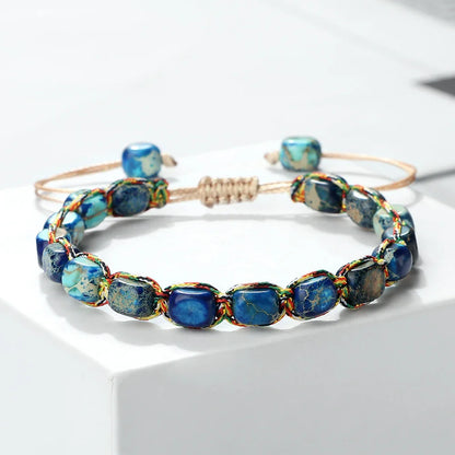 Natural Woven Gemstone Bracelet