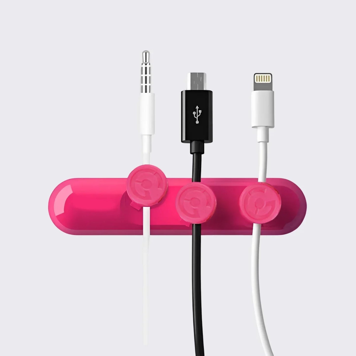 Compact Cable Management Silicone Desk Clip Holder