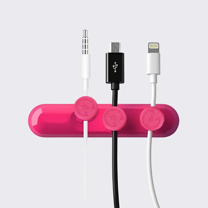 Compact Cable Management Silicone Desk Clip Holder