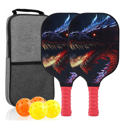 Portable Pickleball Paddle Set with Balls and Bag