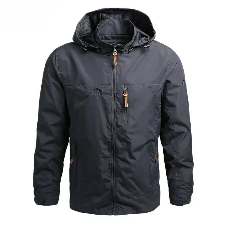 Waterproof Windbreaker Jacket for Men - Breathable Polyester Coat