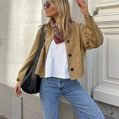 Classic Ladies Tailored Wool Coat Jacket - EasyApparels