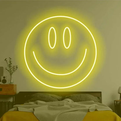 Colorful LED Smiley Face Wall Light USB Powered