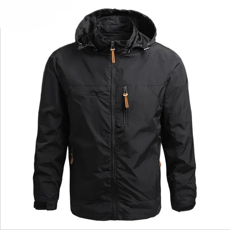Waterproof Windbreaker Jacket for Men - Breathable Polyester Coat - Luxicro