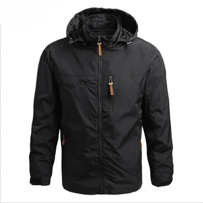 Waterproof Windbreaker Jacket for Men - Breathable Polyester Coat - Luxicro